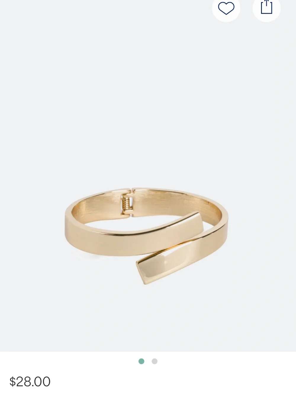Modern Gold Open Wrap Hinge Bracelet - Women Jewelry